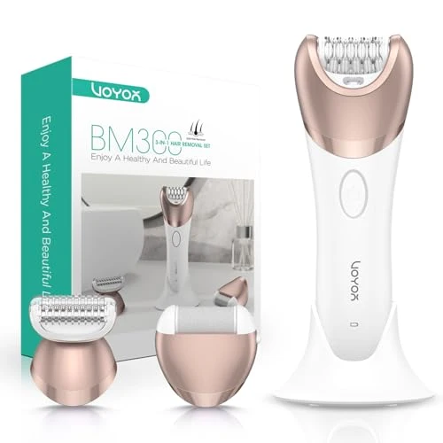 Consistent VOYOR Epilator for Women 3 in 1 Epilator Hair Removal for Women Epilators Hair Remover for Leg Arm with 30 Tweezers Rechargeable Cordless Elegant