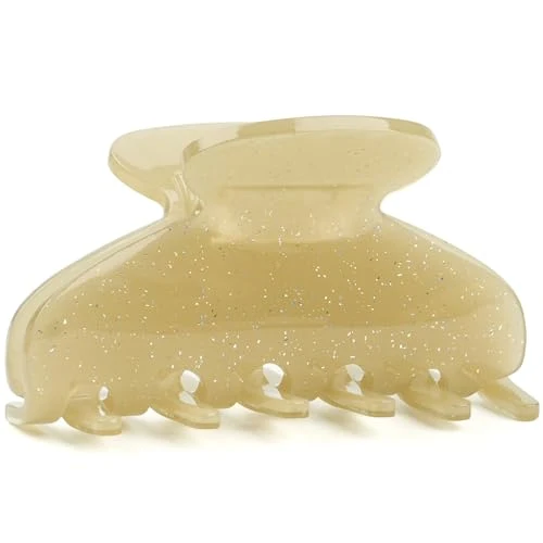 Next-Generation MAORULU Medium Cute Acetate Hair Claw Clips for Women Girls 3 Inch Glitter Claw Clips for Thin Medium Thick Hair Durable French Banana Clip Easy-to-Use