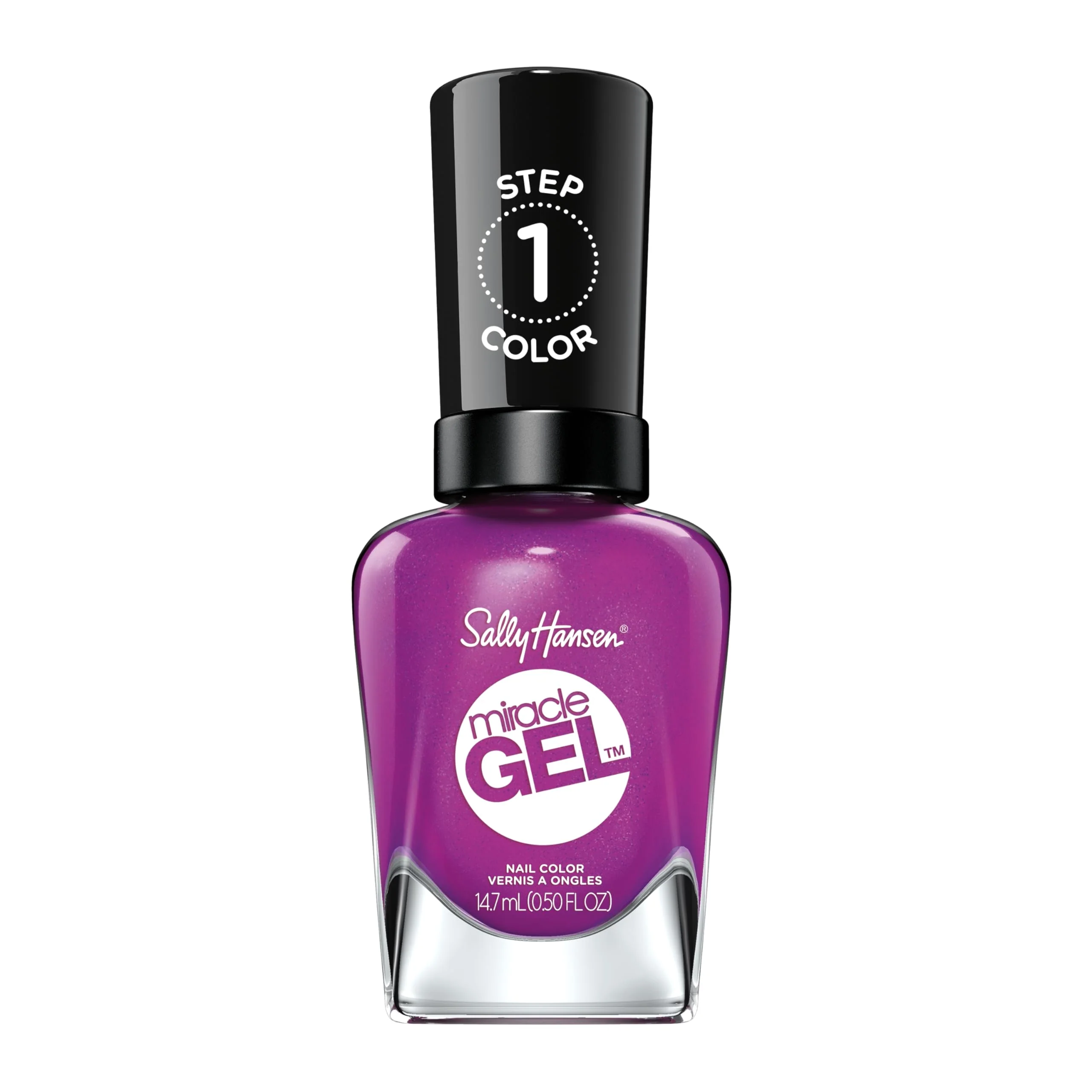 Reliable Sally Hansen Gel Salon Quality Nail Polish Gel-Like Formula Two-Step System No UV Light Needed Long Lasting Glittery 865 No Consistent