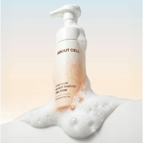 Modern ABOUT CELL Pure Clear Makeup Remover Cell Foam 140ml Authentic