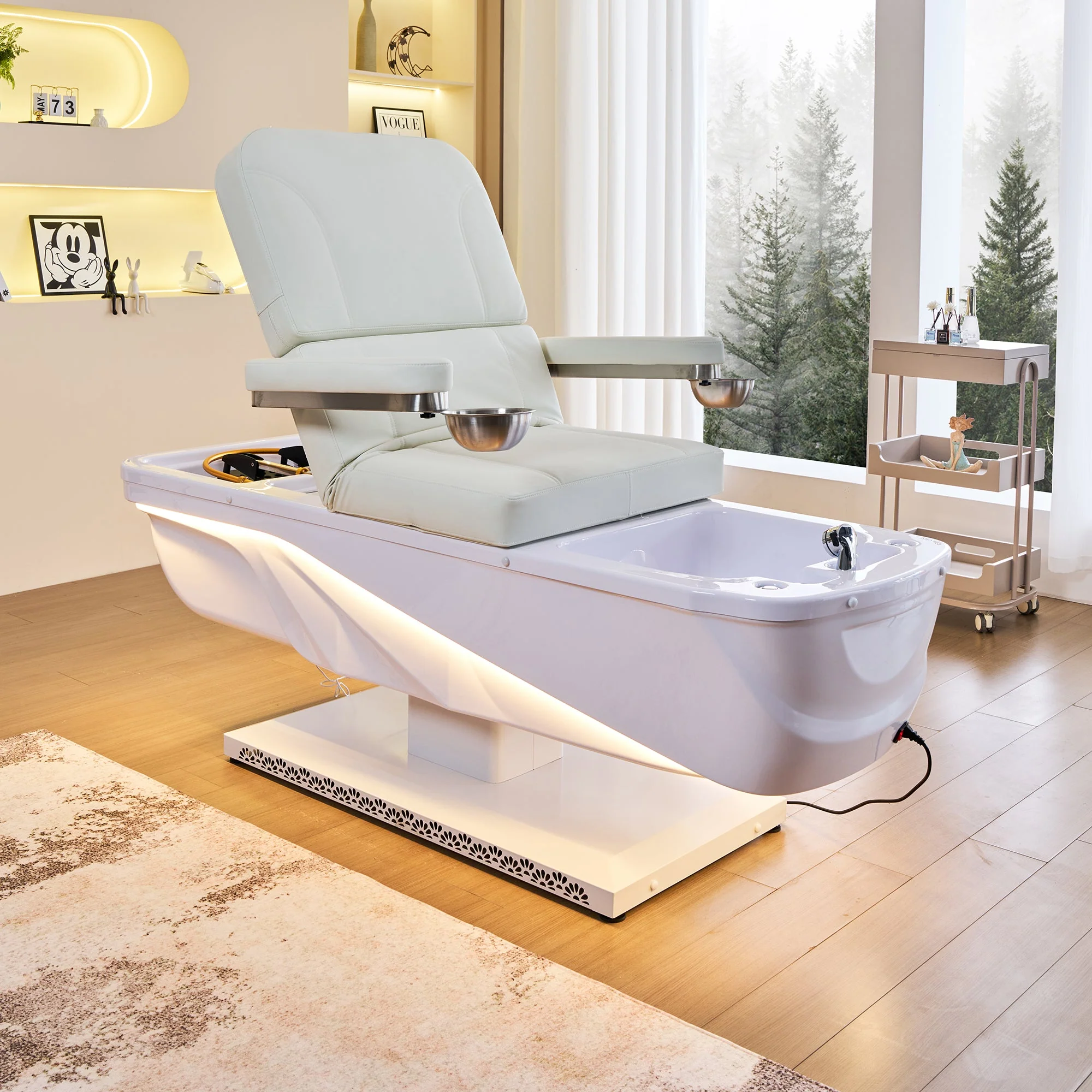 Functional 645D Fresh Water Electric Japanese Head Spa Massage Bed – Plumbed Top-Quality