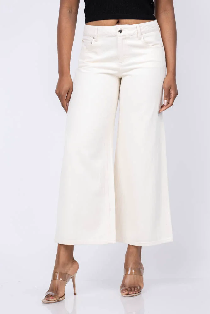 Fast Alice Olivia Cropped Baggy Jeans in Natural Functional