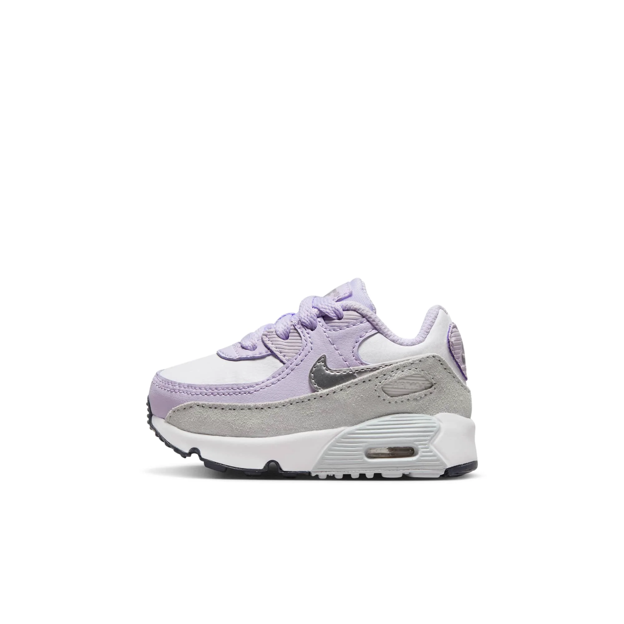Top-Quality Nike Toddlers Air Max 90 Leather 'Violet Frost' Td Sneakers Traditional