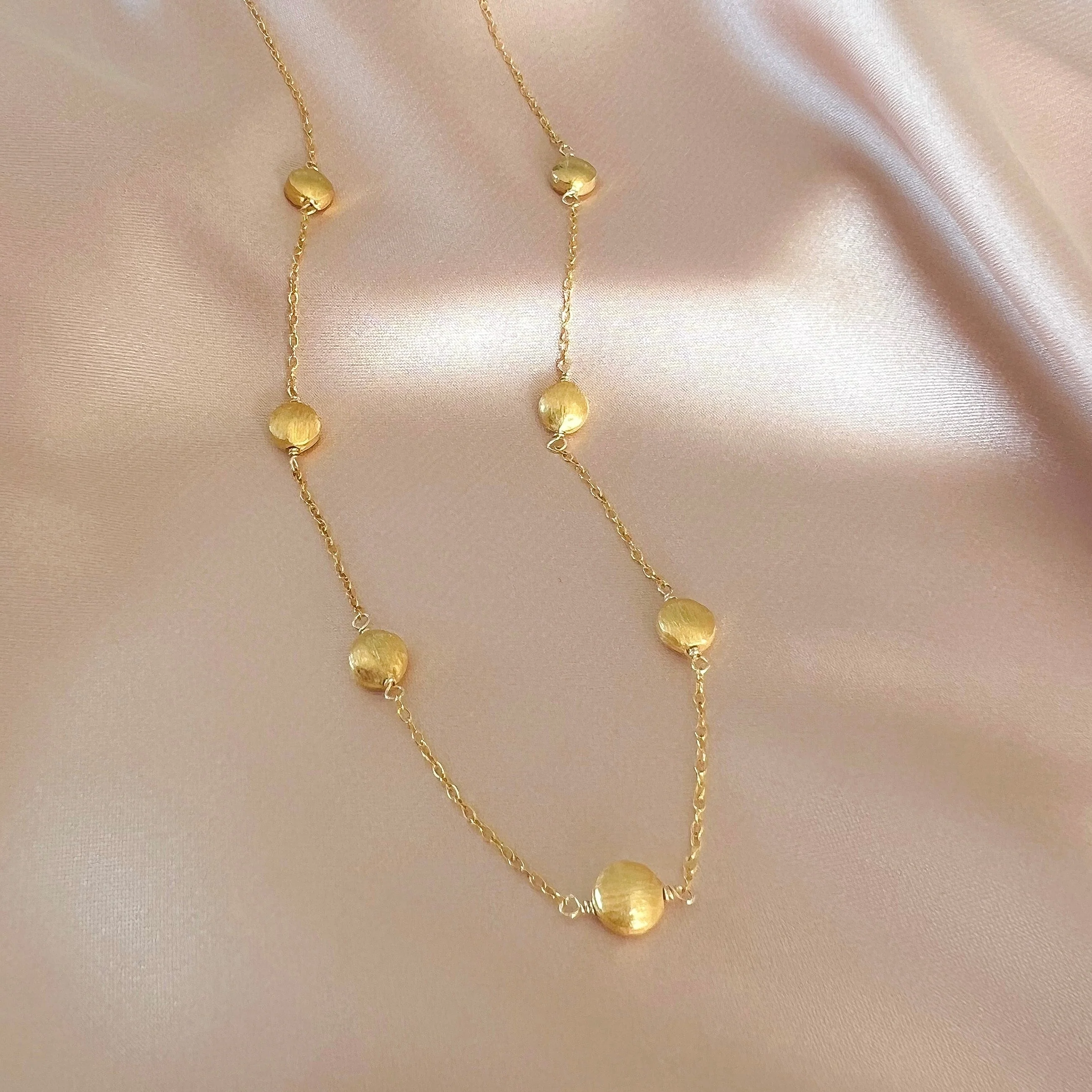 Detailed Gold Station Necklace Comfortable