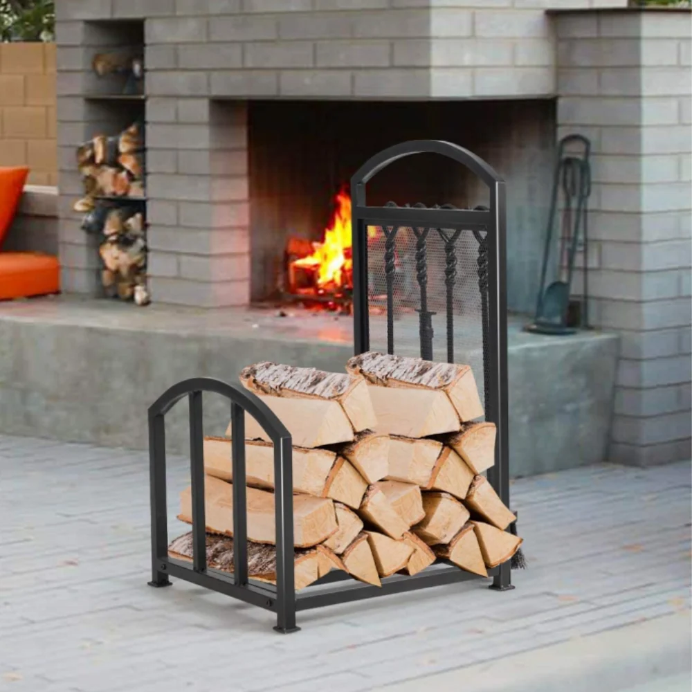 Easy-to-Use Premium Heavy Duty Firewood Log Holder Rack 27.5in Innovative