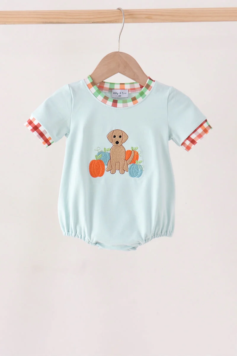 Durable Blue Puppy Pumpkin Embroidery Bubble High-End