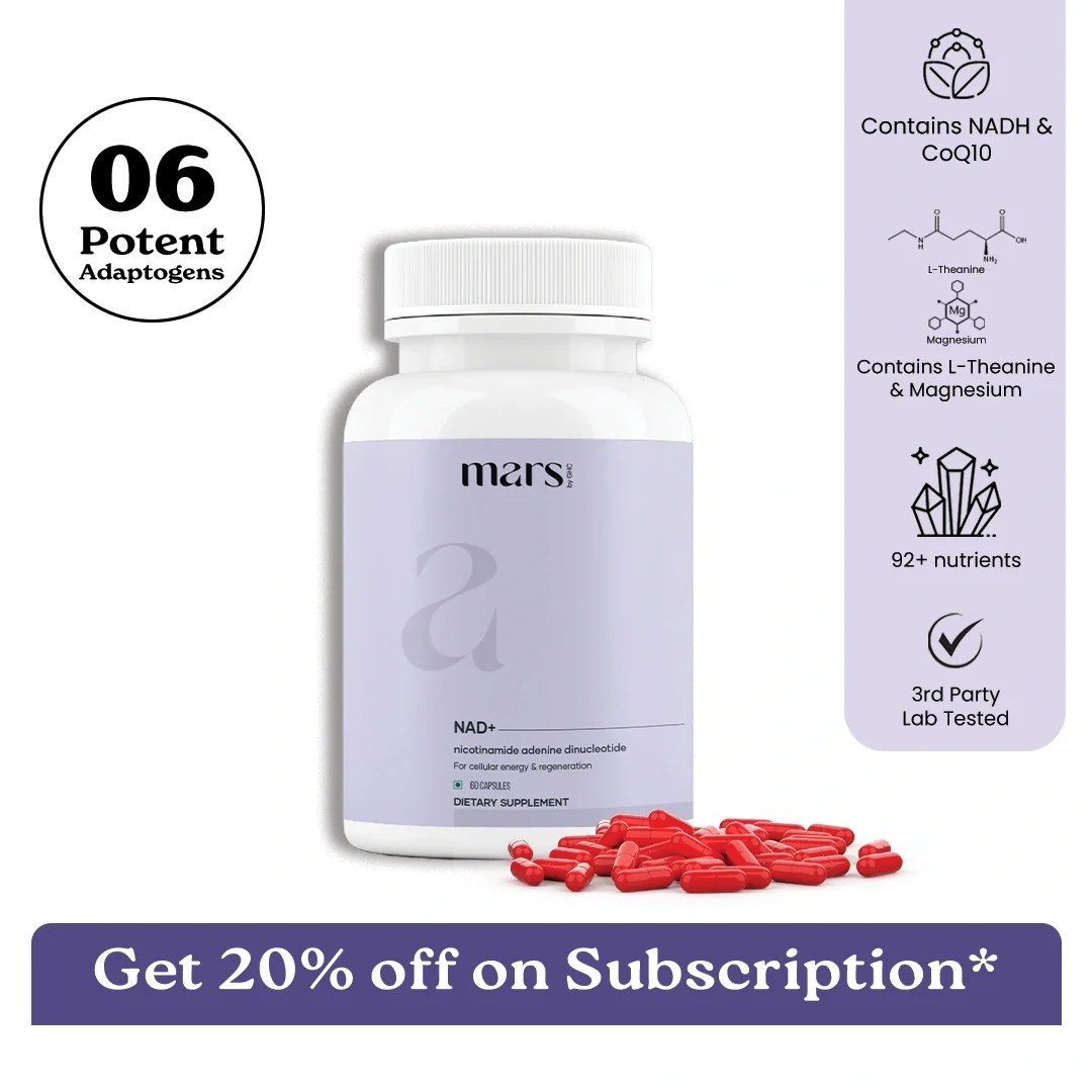 Detailed Mars NAD Capsules with NADH Vitamin B3 – Anti-Aging Support Brain Health Cellular Energy 60N Soft