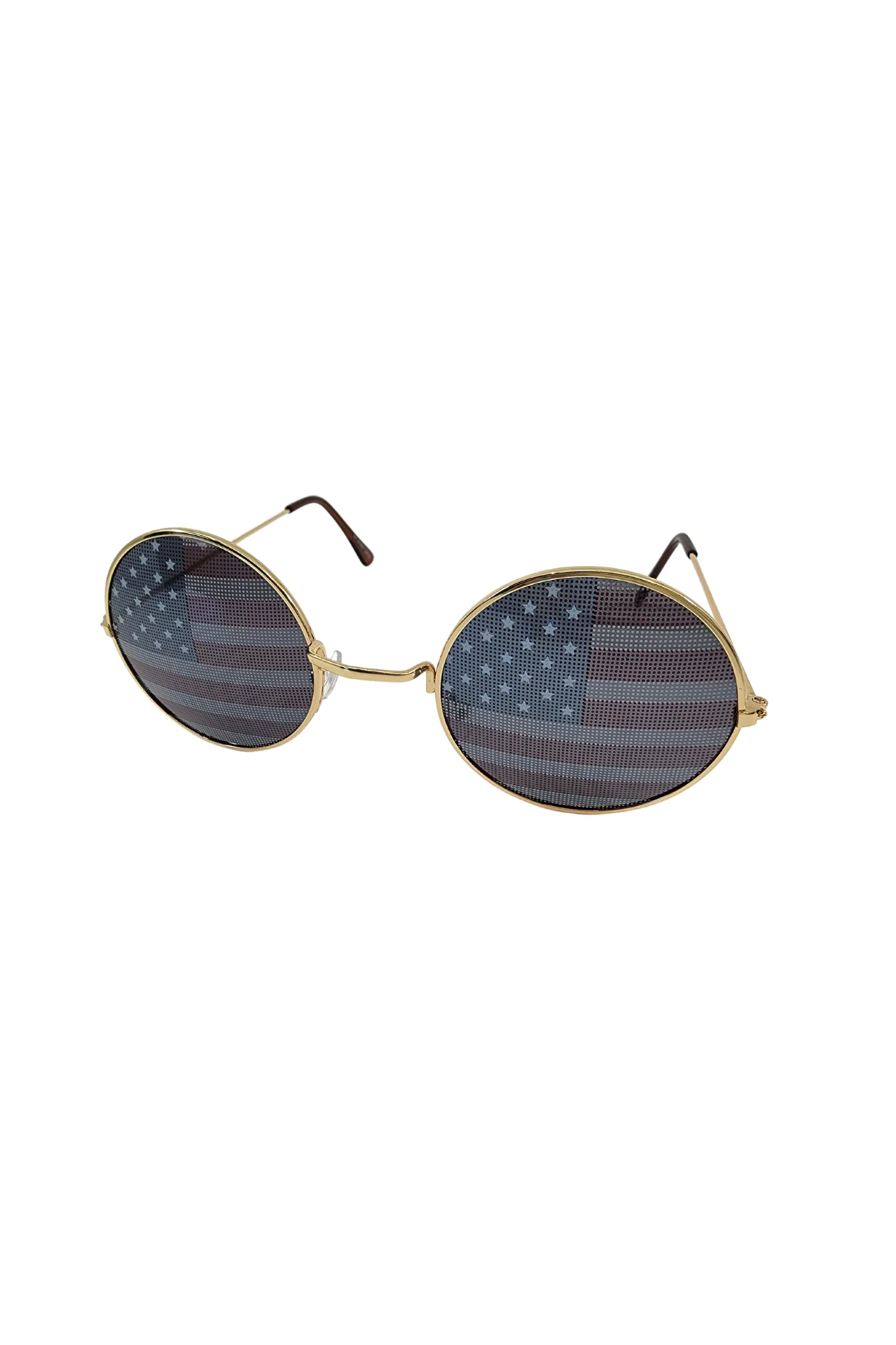Sustainable American Flag Round Shaped Sunglasses Organic