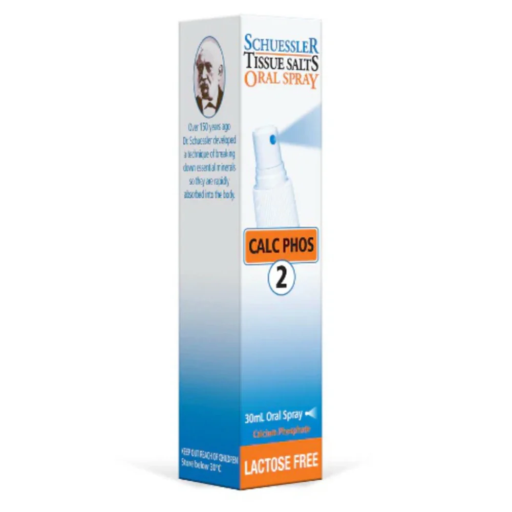 Exclusive Schuessler Tissue Salts Calc Phos 6X Oral Spray for Bone Teeth and Growth Support 1Oz 30ml Traditional