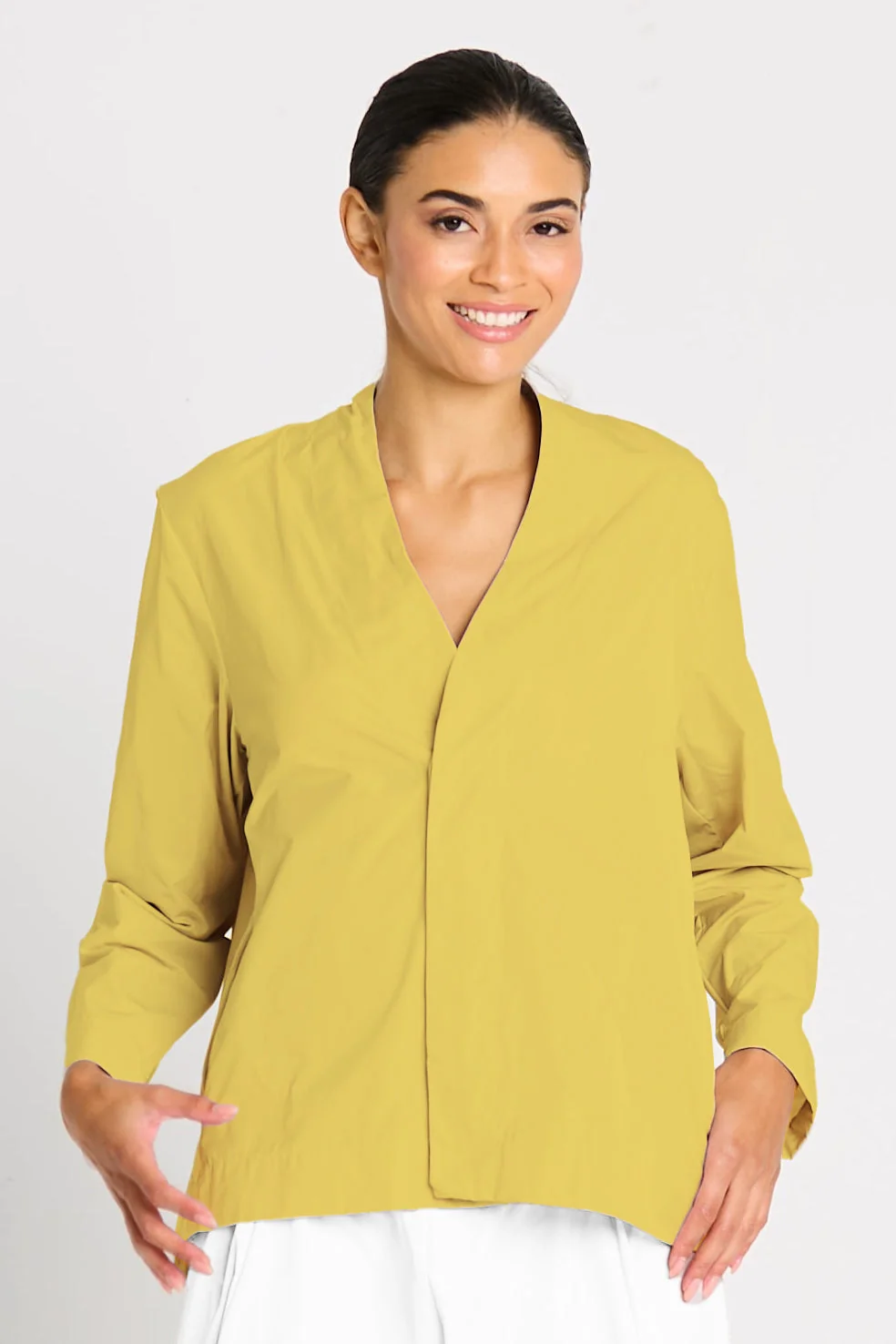 Healthy Nylon Minimal Swing Jacket - Chartreuse Genuine