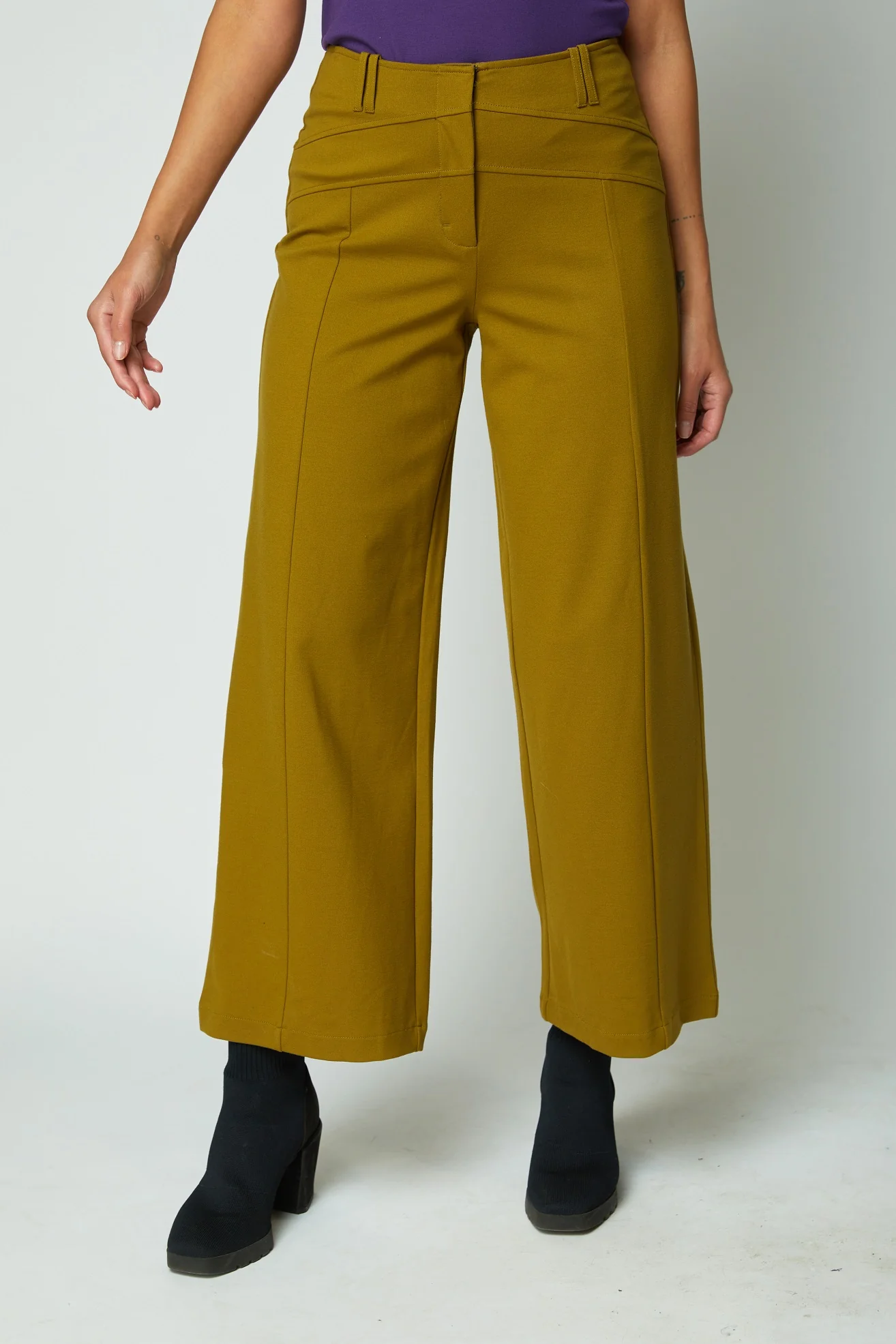 Relaxed Ponte Wide Leg Pant Fine