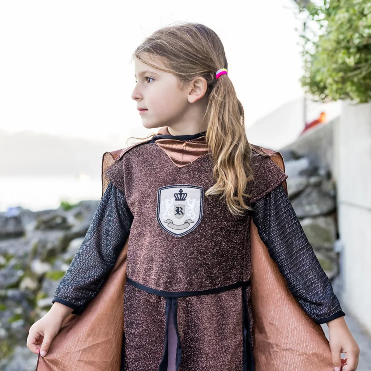 Lightweight Brilliant Copper Knight Tunic with Cape Soft