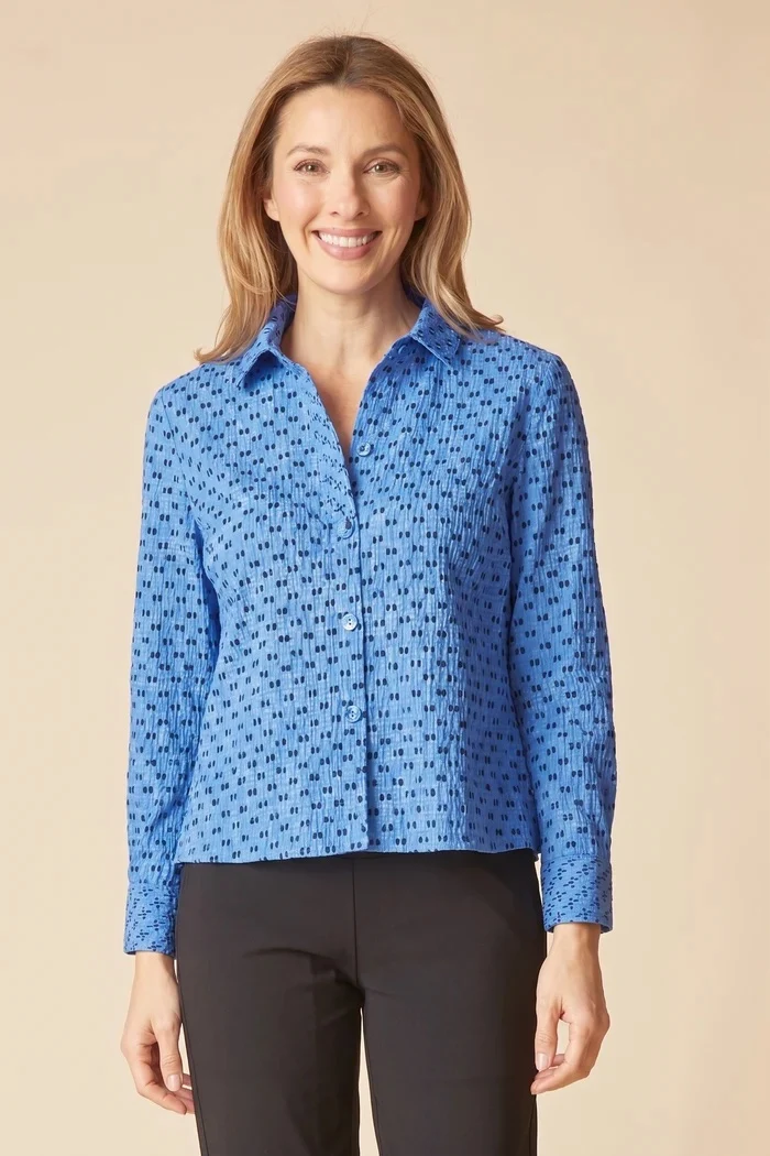 Trusted Mix Match Geo Button Down Shirt Luxury