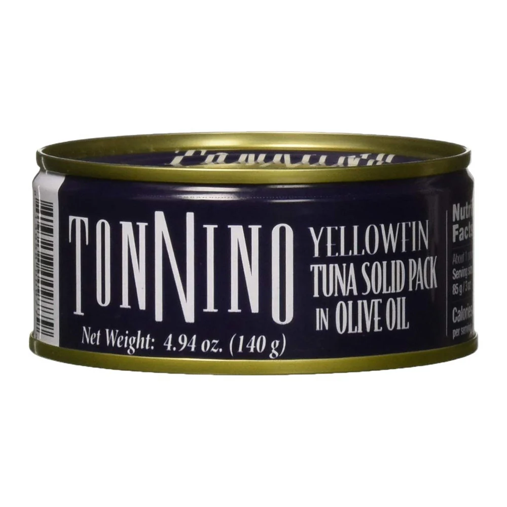 Tonnino Yellowfin Tuna Solid Pack in Olive Oil 4.9 Oz Genuine