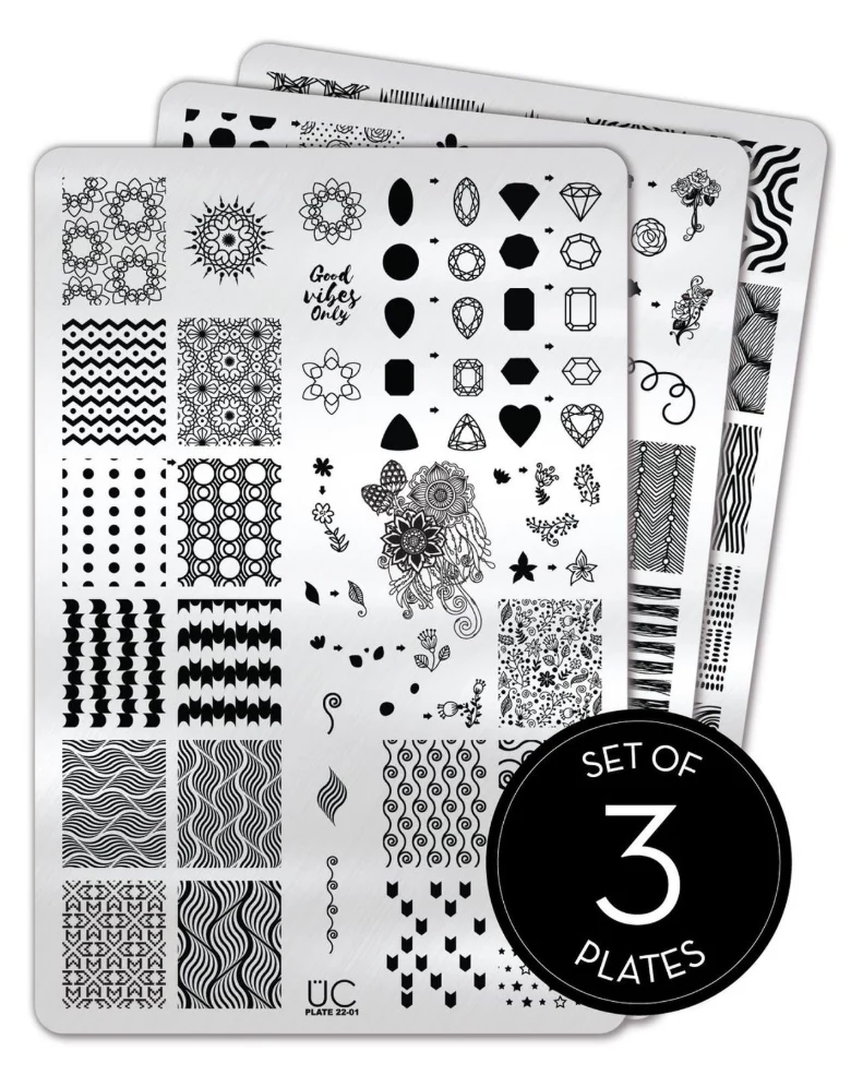 Functional Collection 22 - Set of 3 Uber Chic Stamping Plates User-Friendly