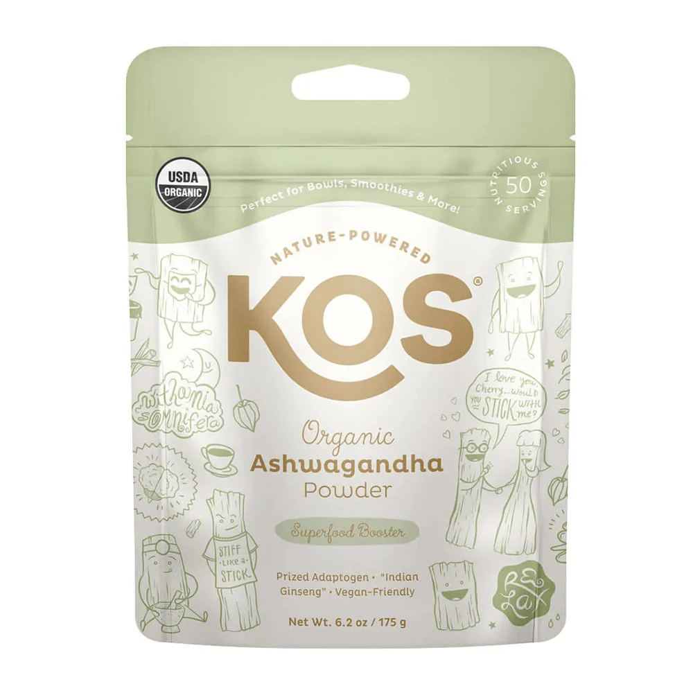 Enhanced KOS Organic Superfood Booster Ashwagandha Powder 6.2 Oz Original