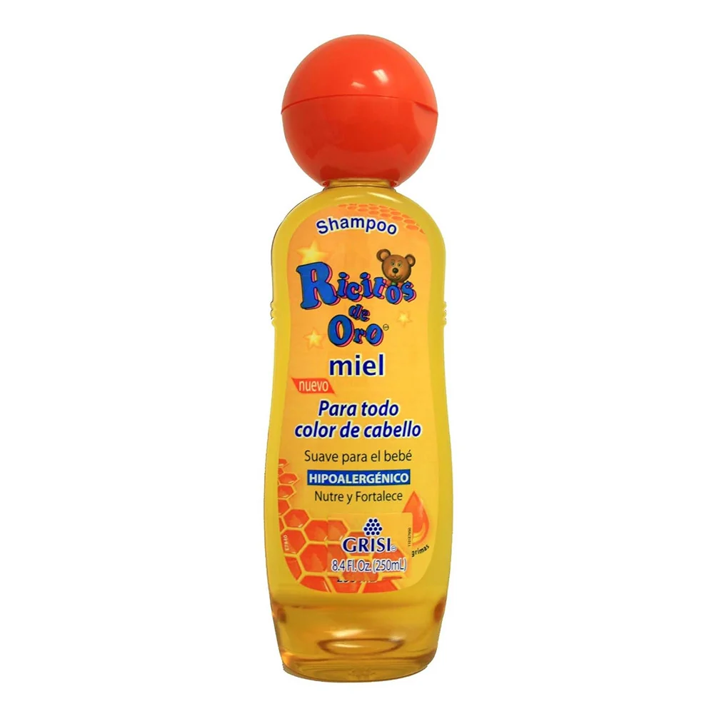 Solid Ricitos De Oro Baby Shampoo Honey Bee and Argan 8.4 Oz Enhanced