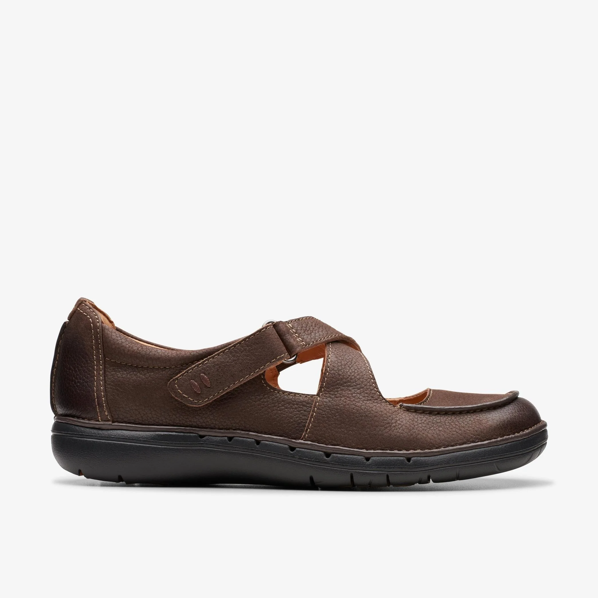 Easy-to-Use Womens Clarks Un Loop Strap - Dark Brown Next-Generation