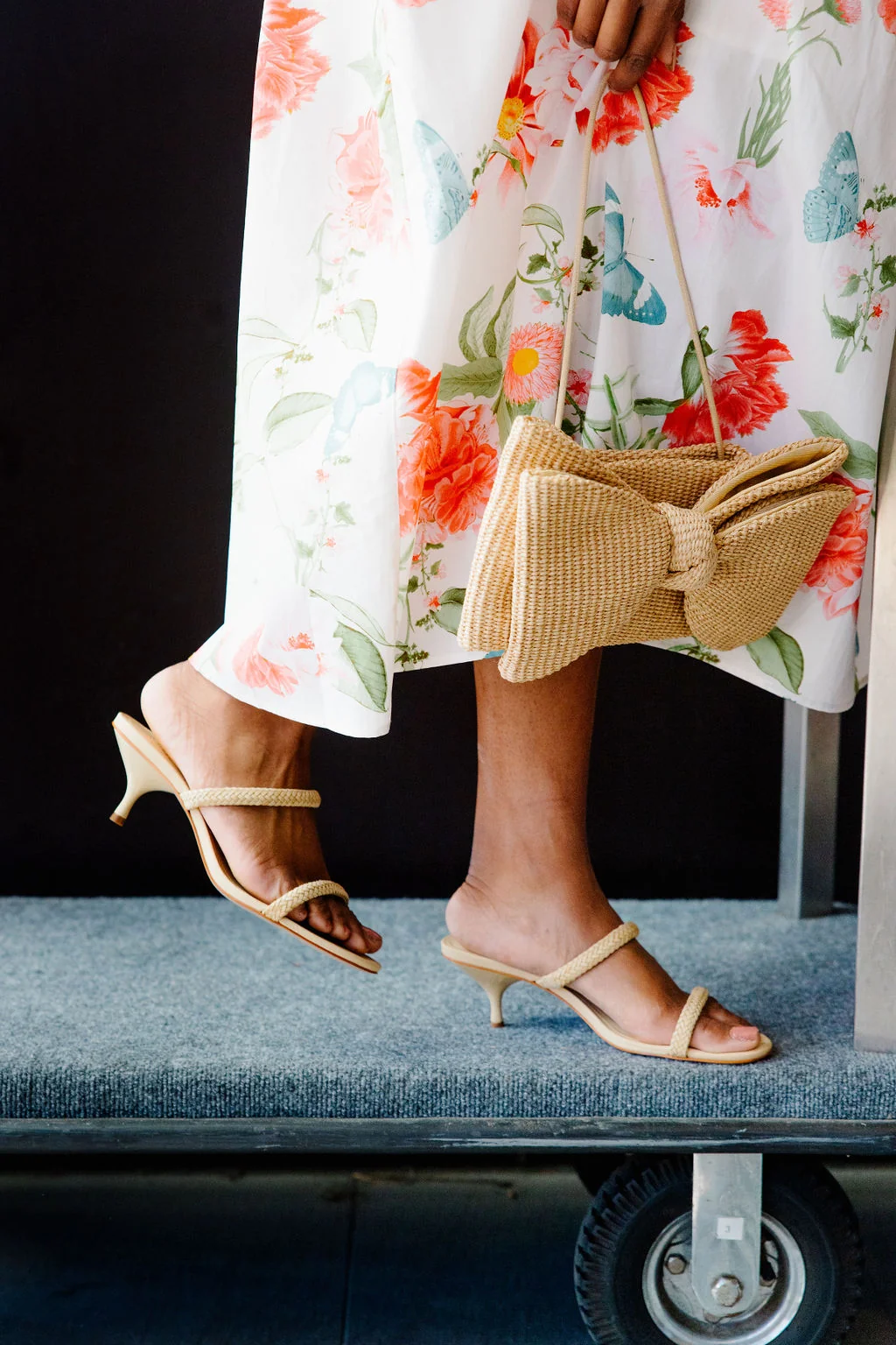 Expertly Made Schutz Taliah Woven Mid Sandal in Beige Trusted