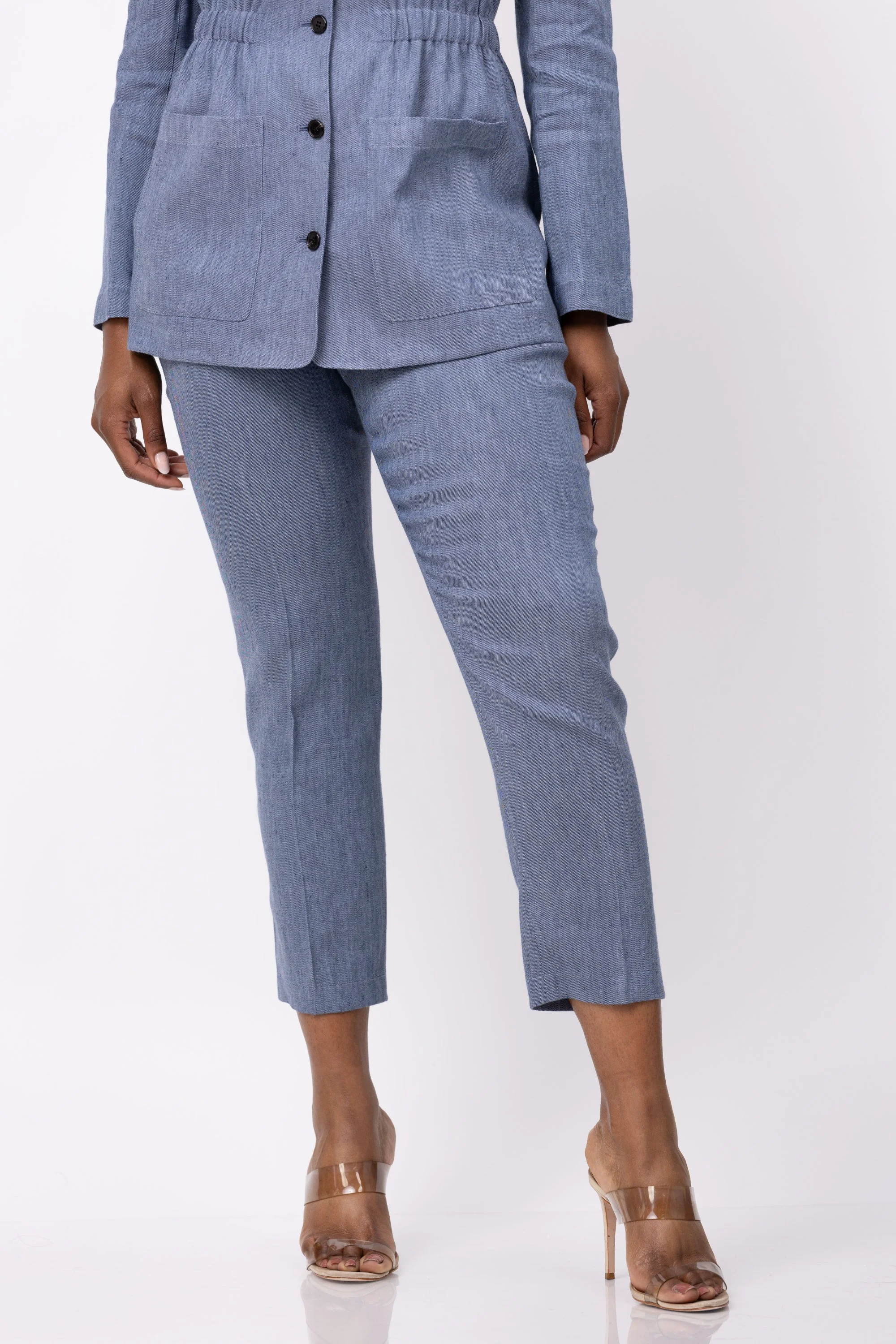 Consistent Theory Trecca Pants in Light Denim Fine Crafted