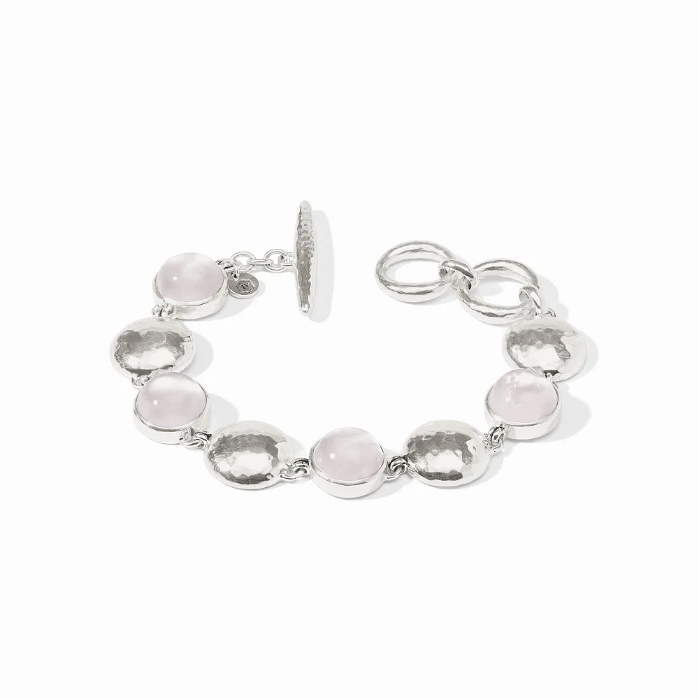 Quality Solara Silver Stone Bracelet in Iridescent Clear Crystal Versatile