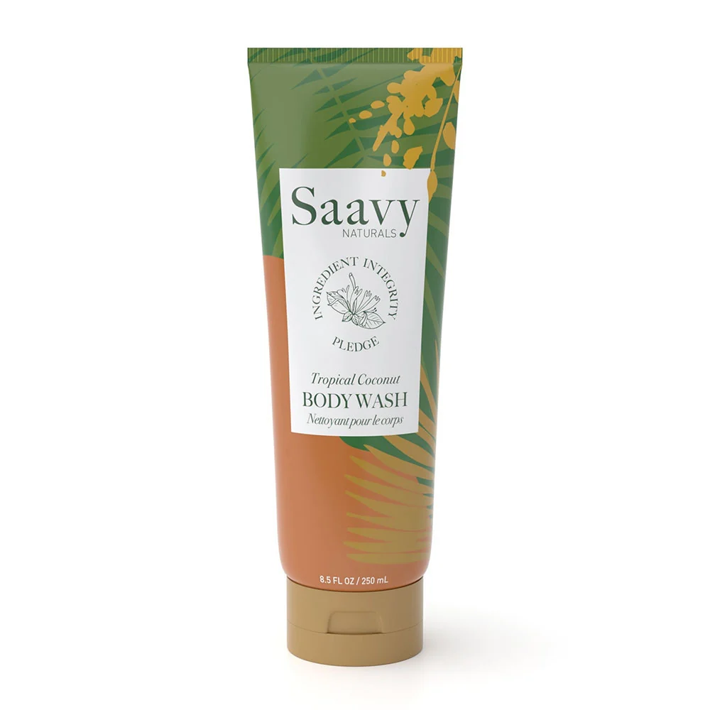 Comfortable Saavy Naturals Body Wash Tropical Coconut 8.5 Oz Official