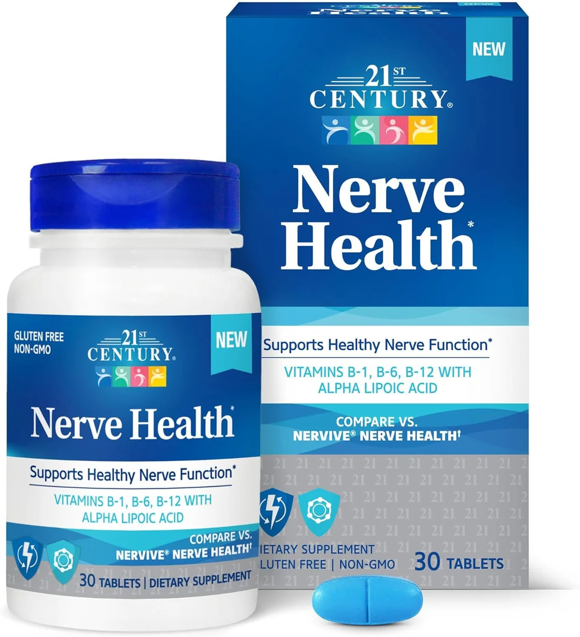 Original 21st Century Nerve Health Supports Healthy Function Alpha Lipoic Acid Tablets 30 Ea High-Grade