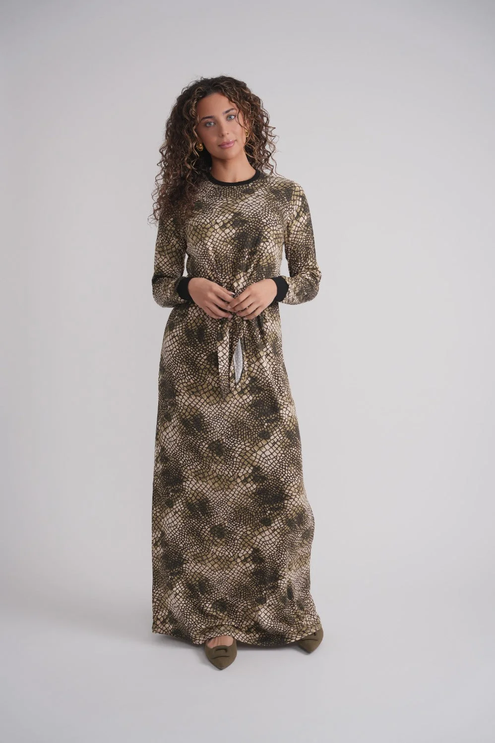 Environmentally Friendly Printed Front Tie Nursing Nightgown Flexible