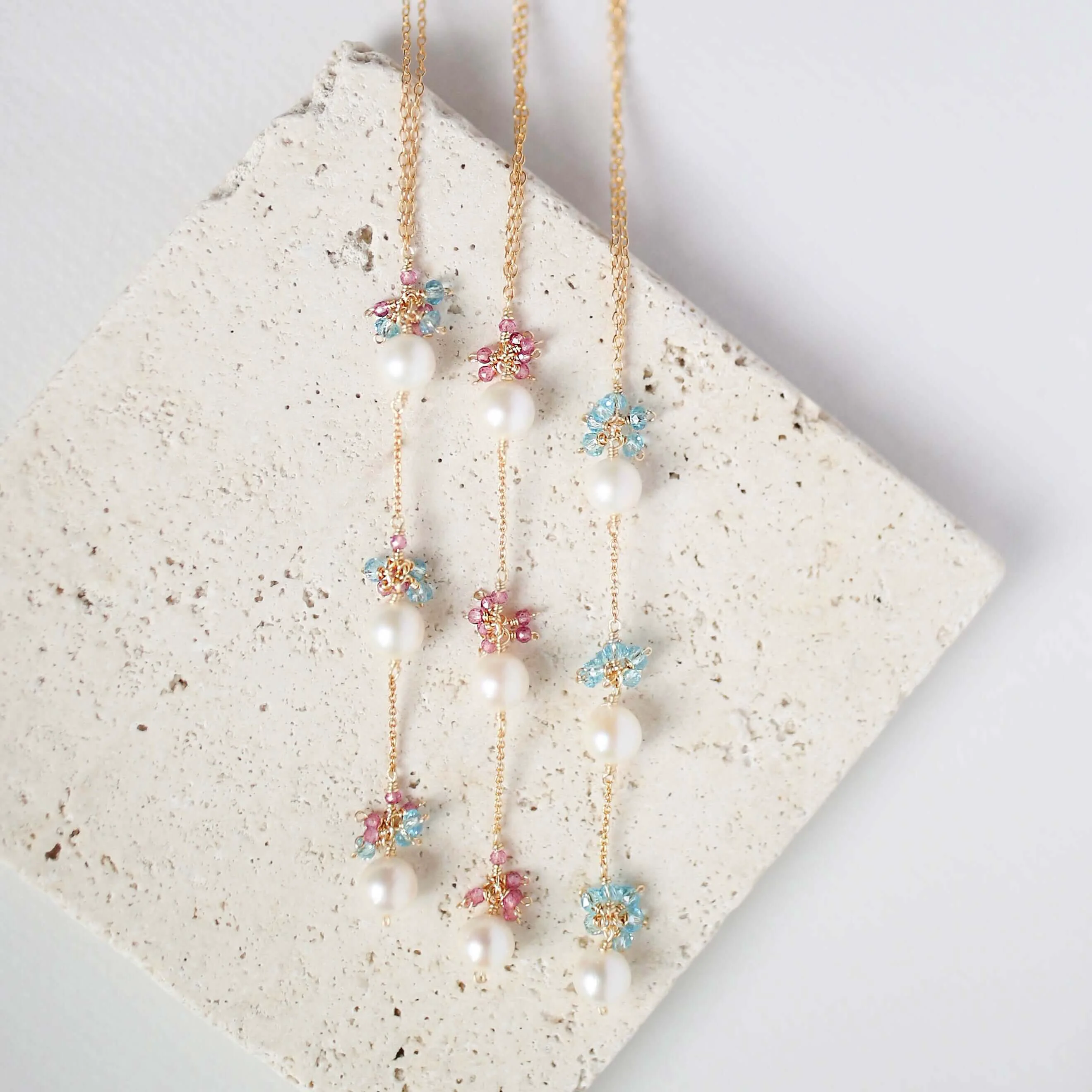 Eco-Friendly Pearl and Gemstone Necklace Collection Consistent