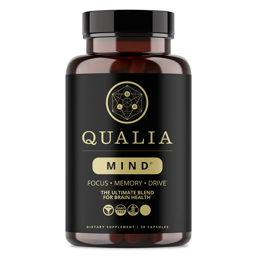 Luxury Qualia Mind Boosts Focus and Concentration Supports Mood and Motivation Capsules 30Ea Casual