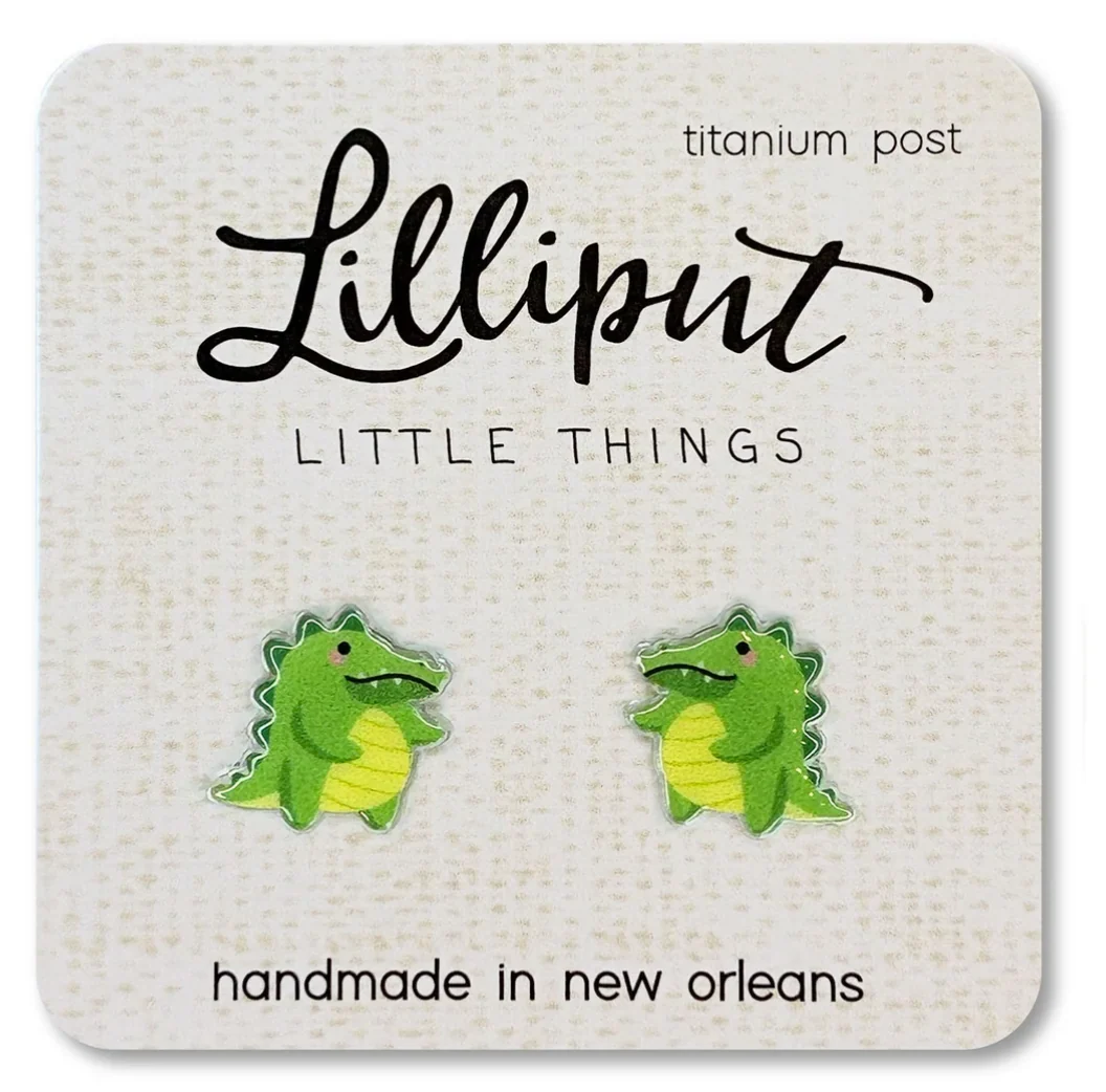 Unique Earrings Alligator Genuine