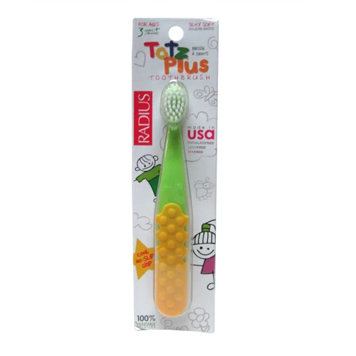 Effective Radius Totz Plus Silky Soft Toothbrush With Coral Grip For Ages 3 Years 1 Ea Carefully Designed
