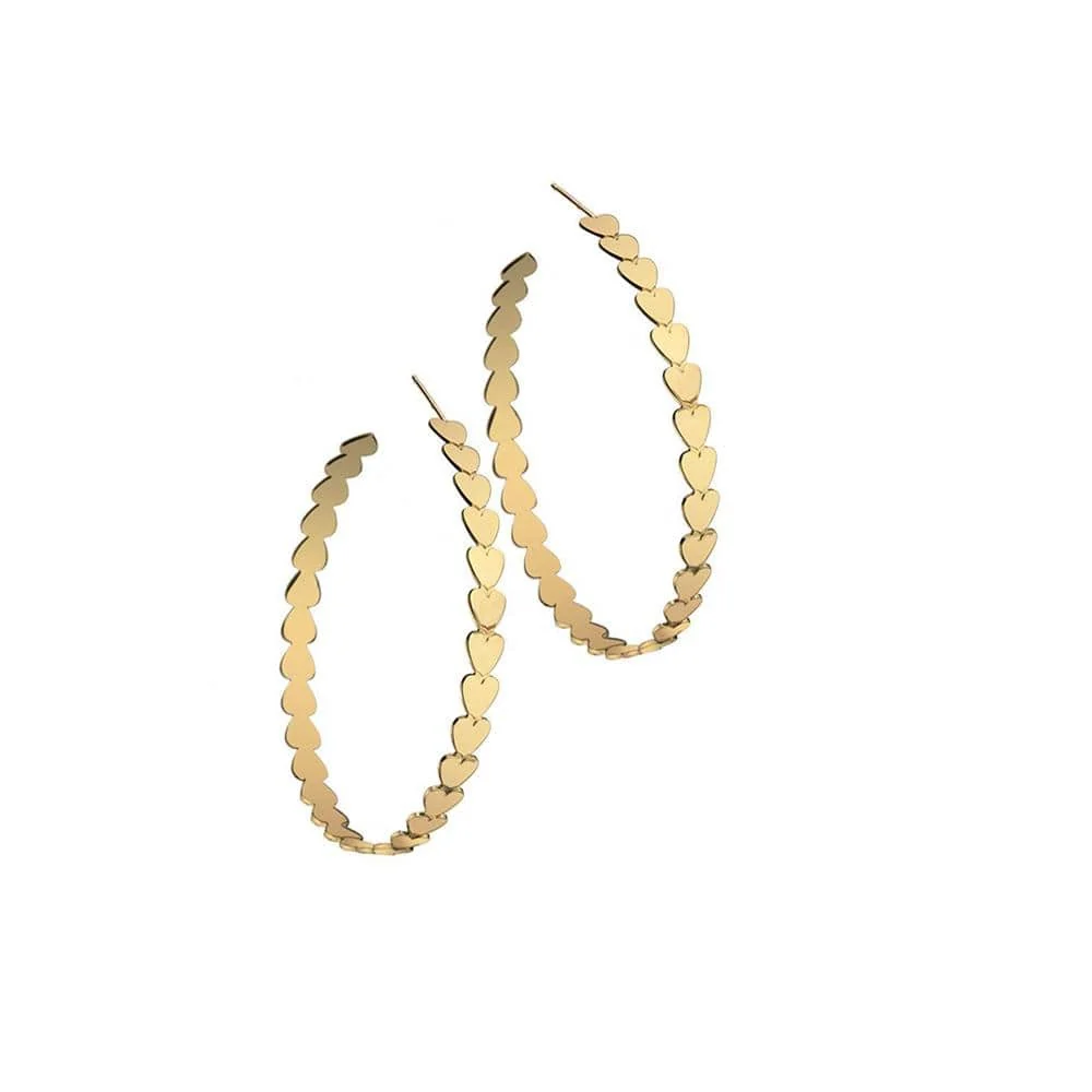 Secure Jennifer Zeuner Dream 2 Hoops 18K Yellow Gold Plated Silver First-Class