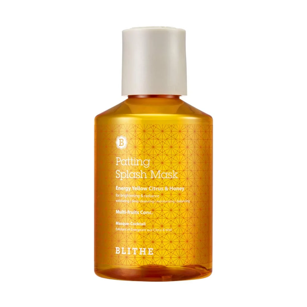 Consistent BLITHE Patting Splash Mask Energy Yellow Citrus Honey 150ml Professional