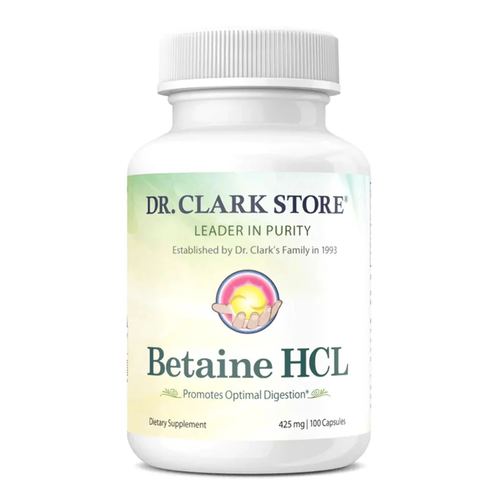 Comfortable Dr Clark Store Betaine Supplement Capsules for Optimal Digestion 100 Ea Secure