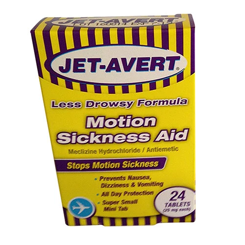 Official Jet-Avert Motion Sickness Aid Tablets 24 Ea Classic