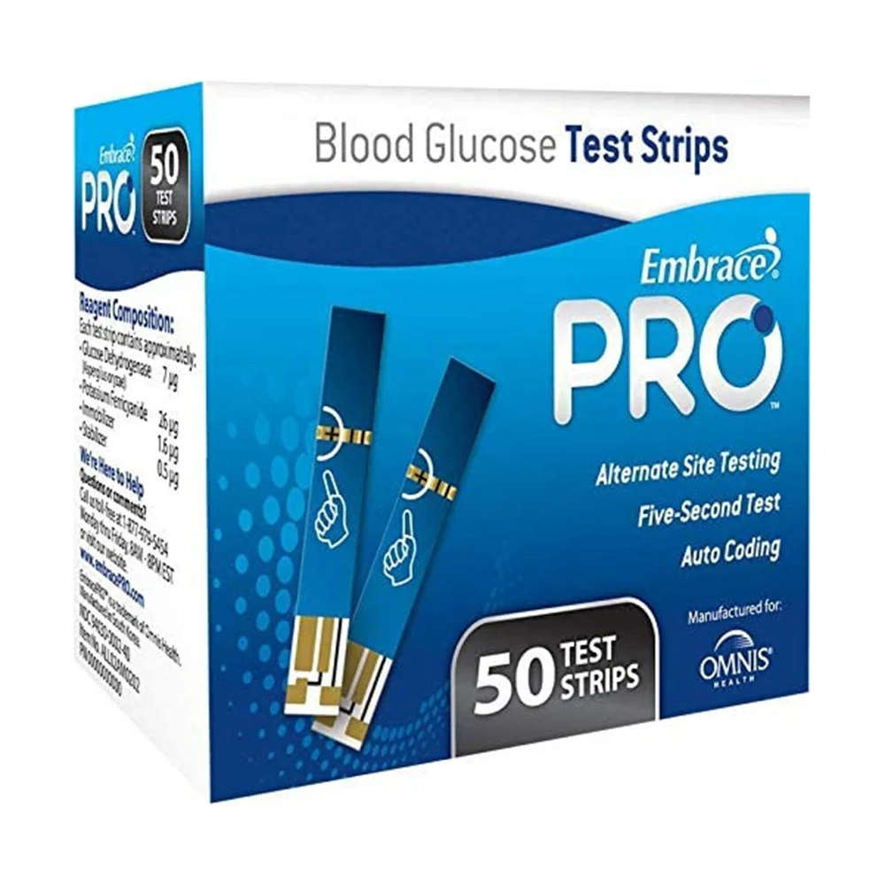 Functional Omnis Health Embrace Pro Blood Glucose Test Strips 50 Ea Environmentally Friendly