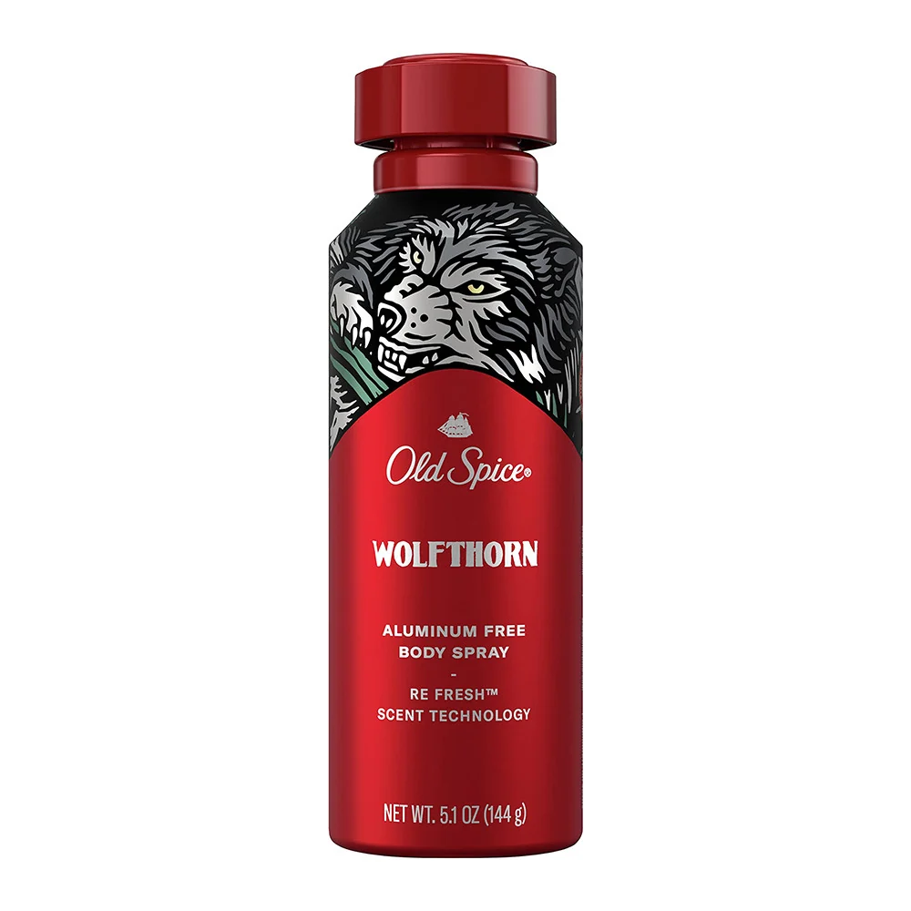 Casual Old Spice Aluminum Body Spray For Men Wolfthorn 5.1 Oz Fashionable