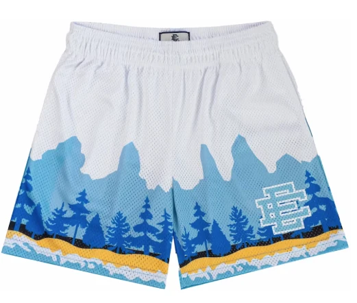Casual Eric Emanuel Men's Ee Basic Short White Aqua Ss24 Shorts Authentic