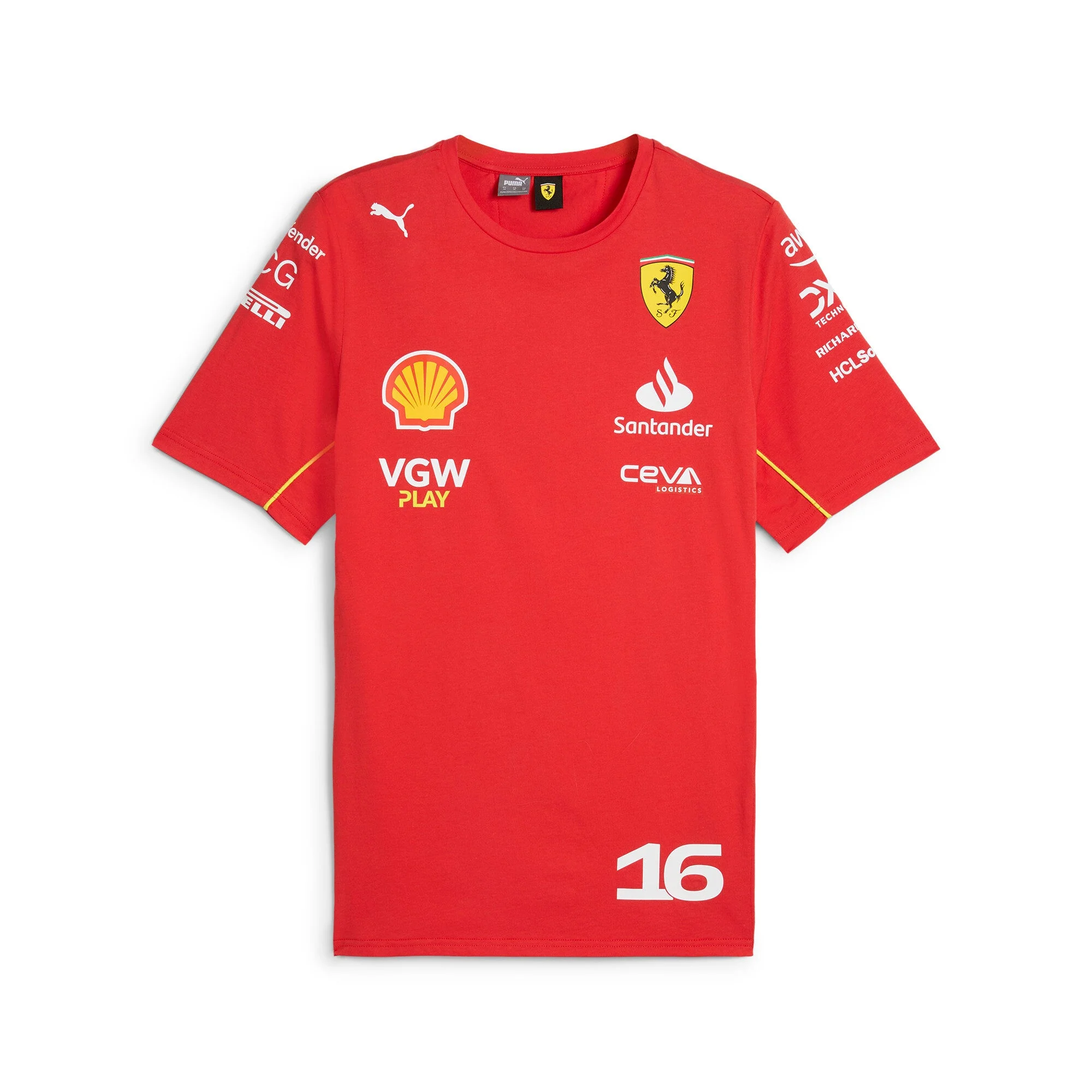 Premium Material Puma Men's Sf Scuderia Ferrari Leclerc Tee Tops Prestigious