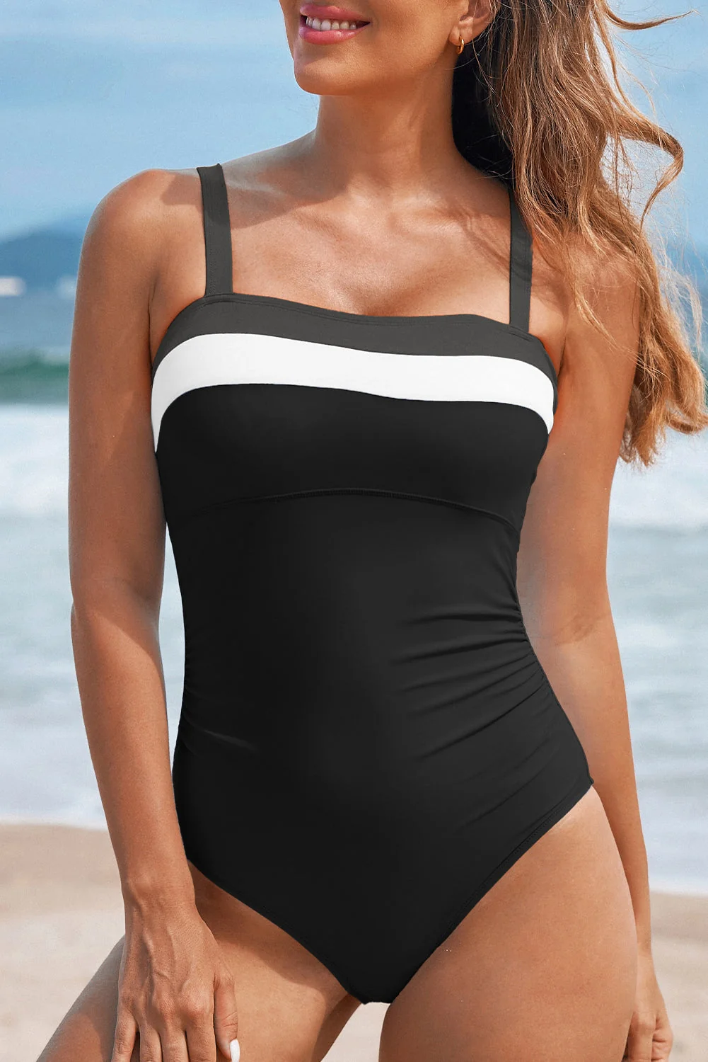 High-Performance Rowan Straps One Piece Swimsuit by Threaded Pear Certified