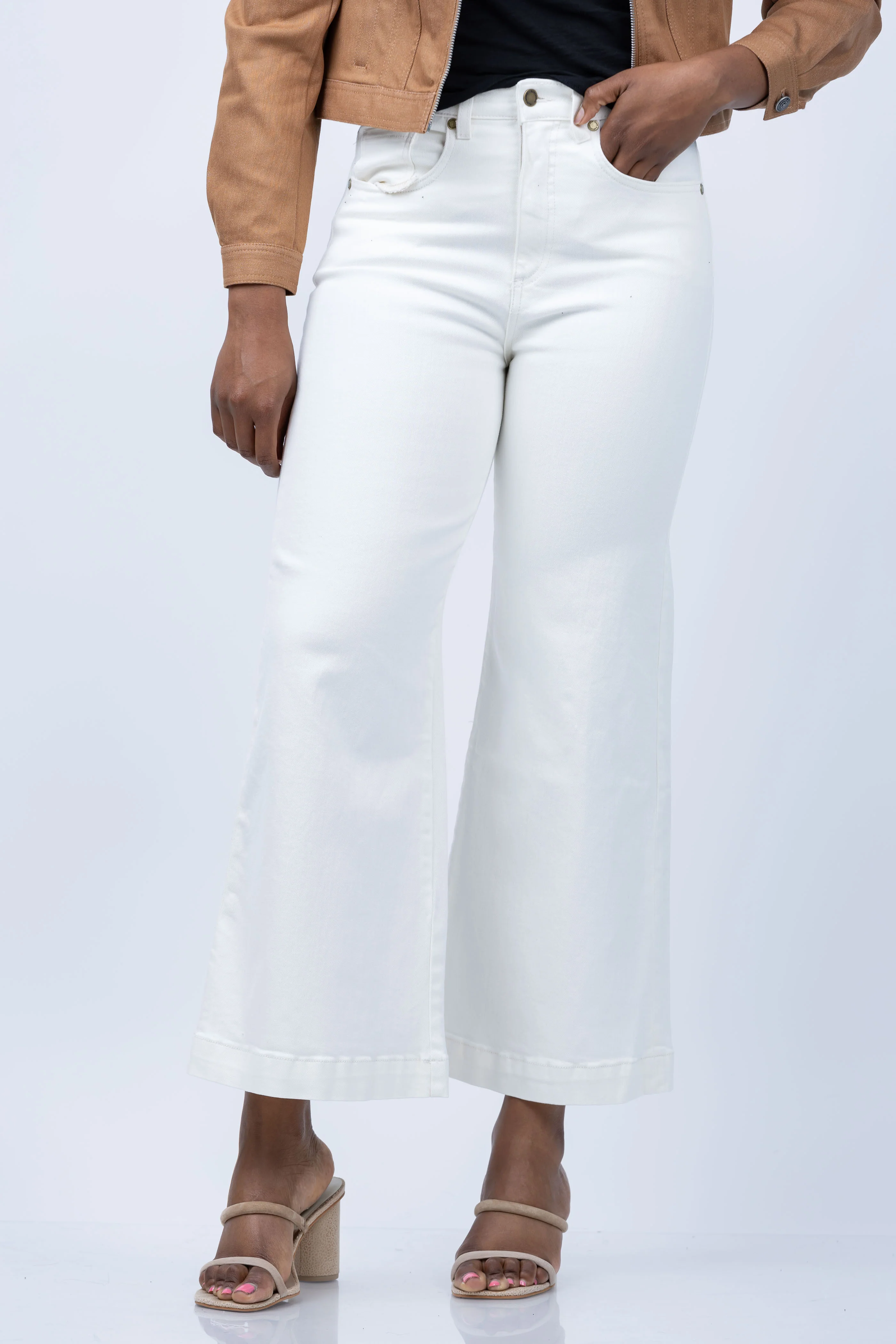 Smooth Ramy Brook Cropped Tyra Jeans in White Convenient