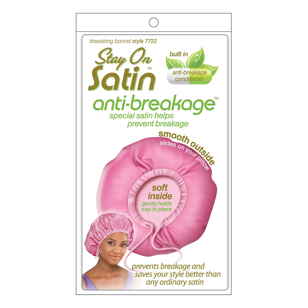 Fine Stay On Satin Draw String Bonnet 7722 1 Ea Traditional