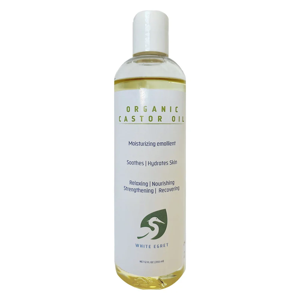 High-Performance White Egret Organic Castor Oil Moisturizing Emollent Nourshing Strengthening Soothes Hydrateds Skin 12Oz 355ml Comfortable