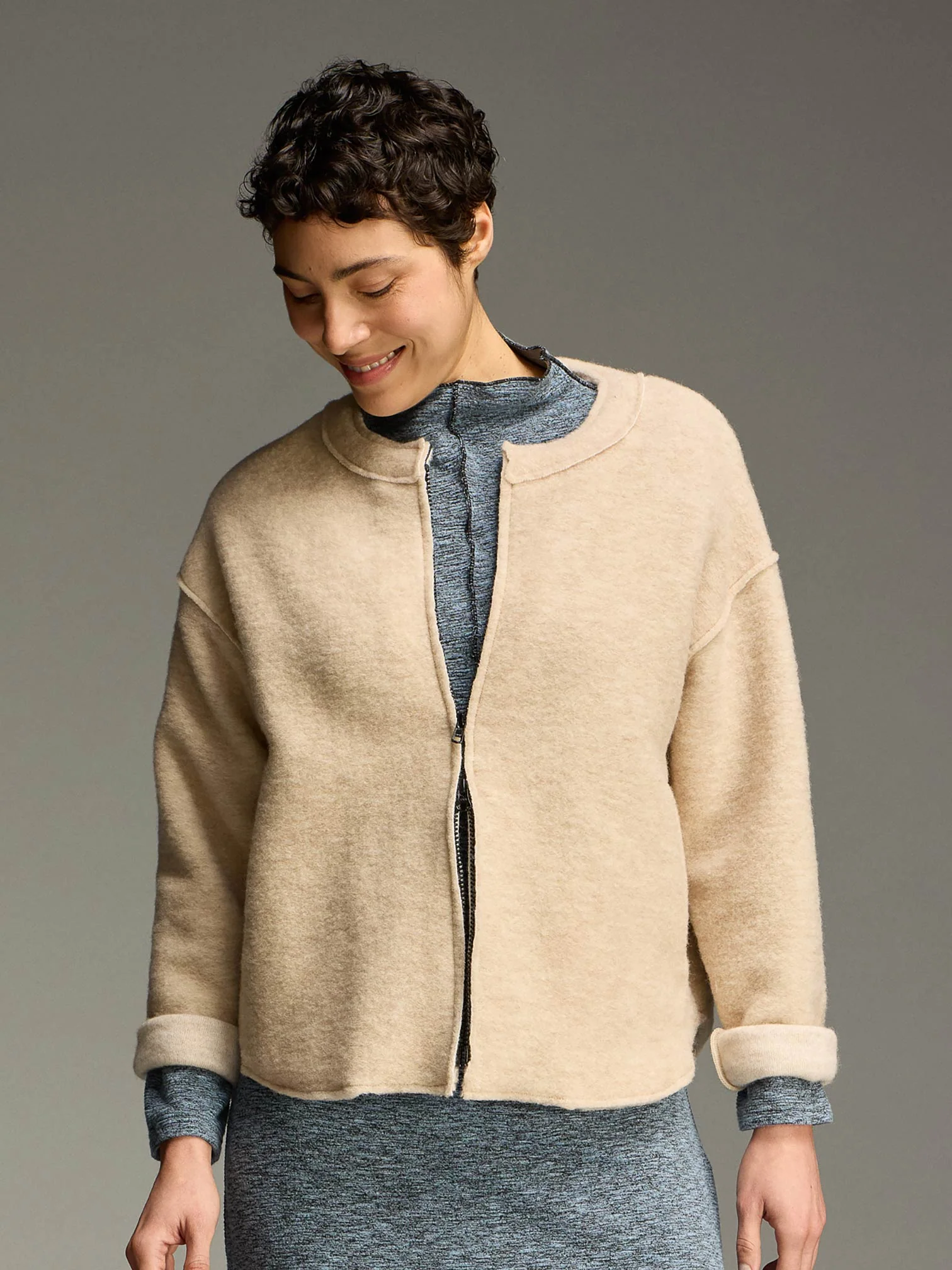 Premium Boiled Wool Bomber Jacket Premium Material