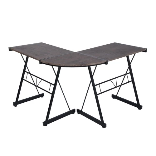 Detailed Modern Compute Corner Desk L-Shaped Desk Specialty
