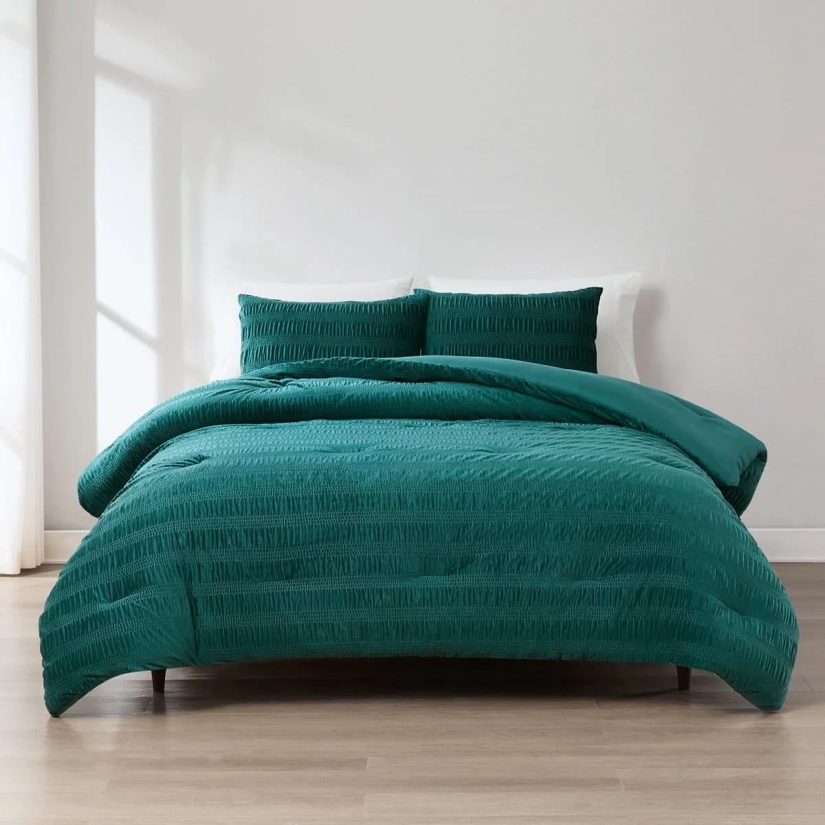 Optimized Azalea Ruched Velvet Stripe Comforter Set Reusable