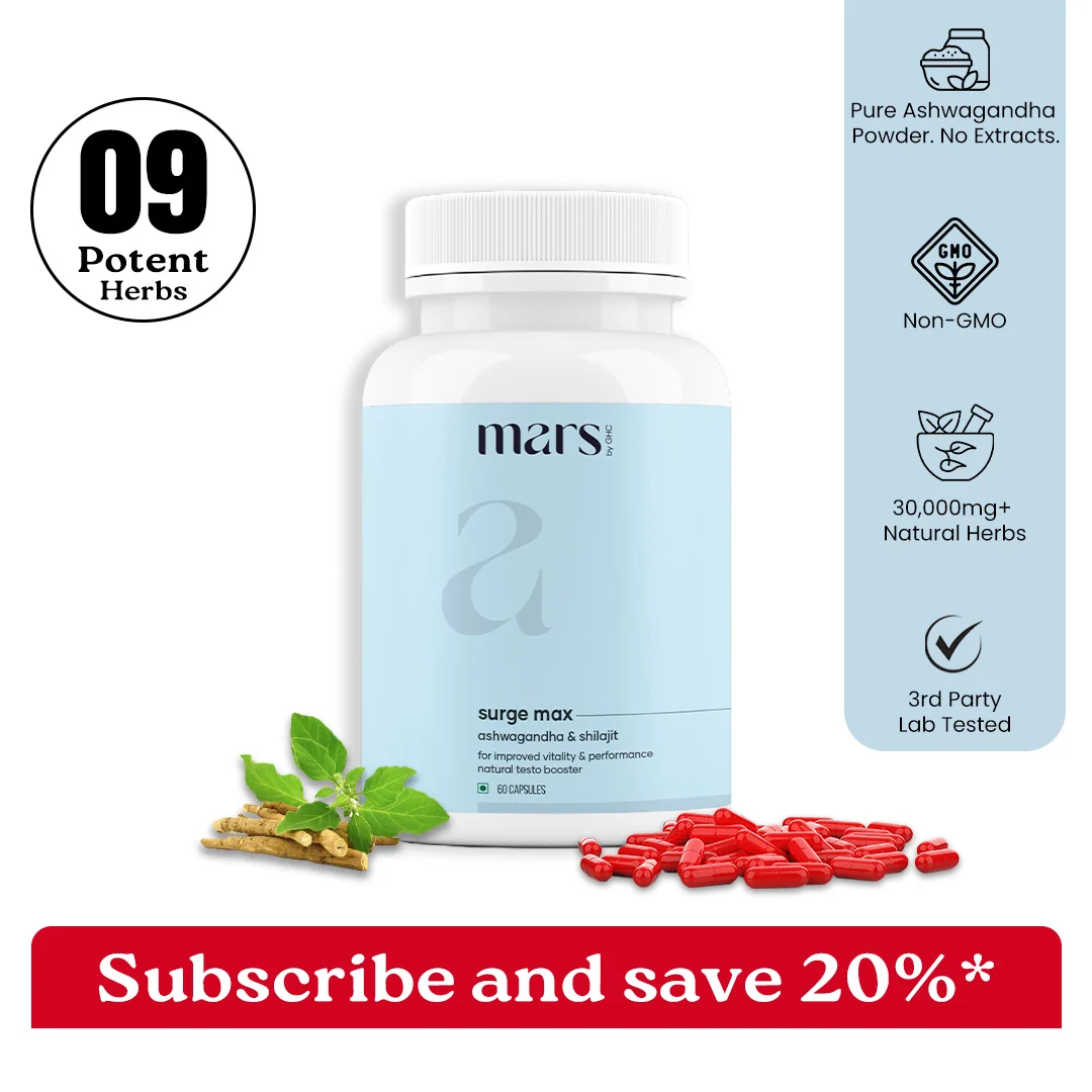 Responsible Mars Natural Ashwagandha Caps Potenziato con Shilajit e Safed Musli Easy-to-Use