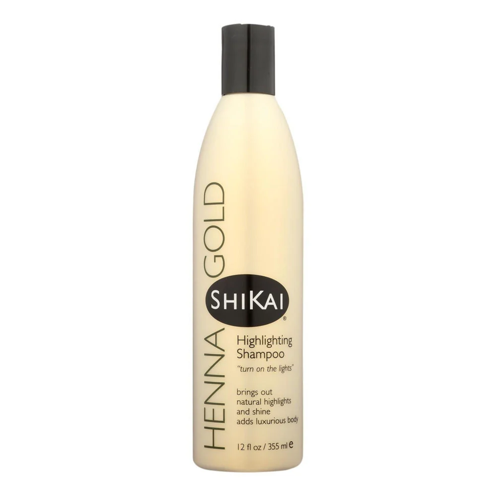 Clean Shikai Henna Gold Hair Highlighting Shampoo 12 Oz Pure