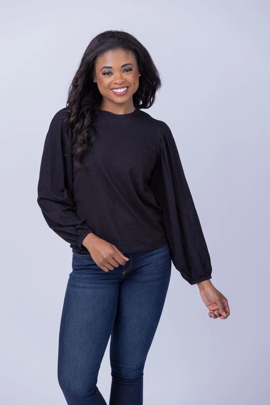 Verified Velvet Jetty Top in Black Original